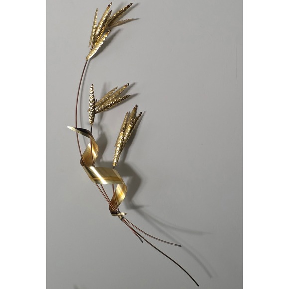 Home Interiors Other - Vintage Home Interiors Mid Century Modern Metal Wheat Bundle Wall Sculpture